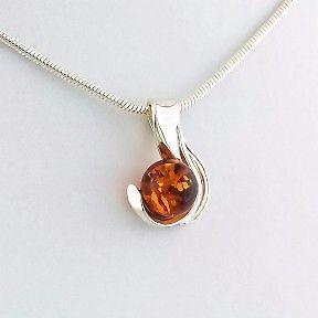 Sterling Silver pendant with Baltic Amber