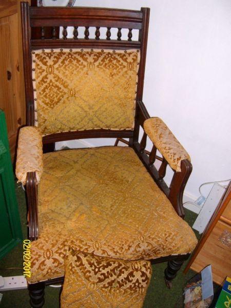 Victorian Mahogany Armchair & nursing Chair