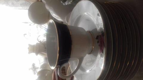 arklow china set one cup missing it has teapot also never used p.m. f