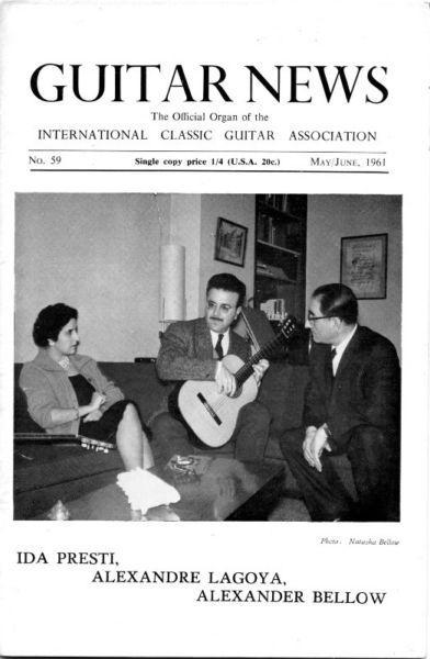 Guitar news, Magazine of the International Classical guitar Association, Cheltenham 1950s-1970s