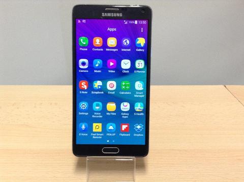 SALE Samsung Galaxy NOTE 4 in BLACK 32GB Unlocked SIM Free Stylus PEN + CASE
