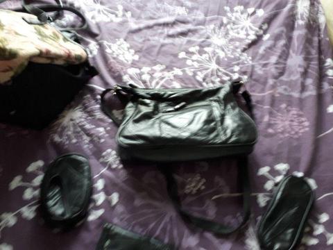 3 handbags for sale one pure leather