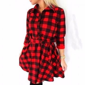 VINTAGE PLAID CHECK DRESS 3 COLOURS s/xl