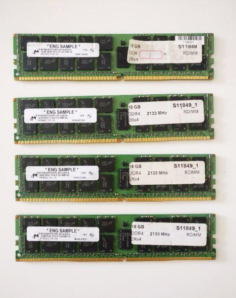 64GB Ram (4x16gb) Micron DDR4 2133mhz PC4-2133N ECC Server