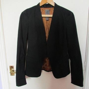Calvin Klein CK black blazer with rust lining - size 10/US 6/EU 38