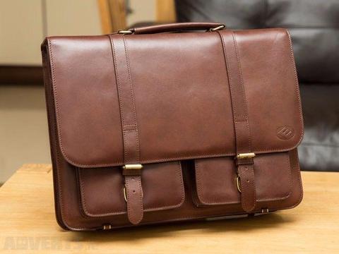 Genuine DELL Executive Leather Notebook Laptop Bag - NEW