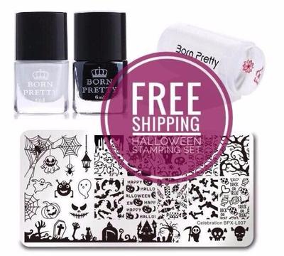 FREE SHIPPING Halloween stamping plate for nails