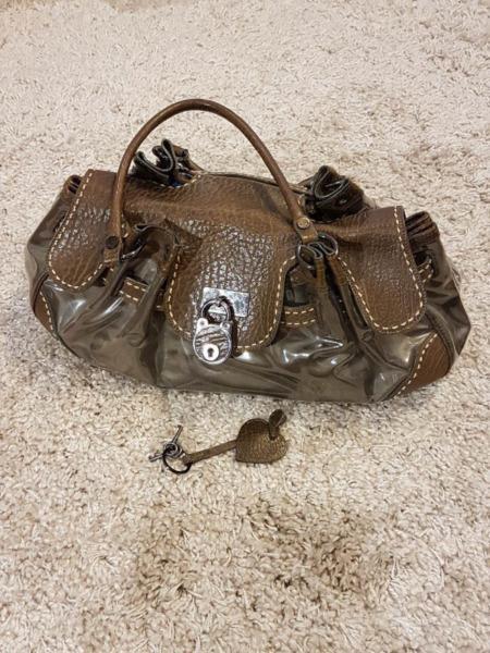Moschino Leather Hand Bag- Lock and key included
