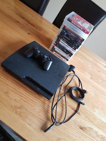 Ps3 slim 160 GB with 17 games