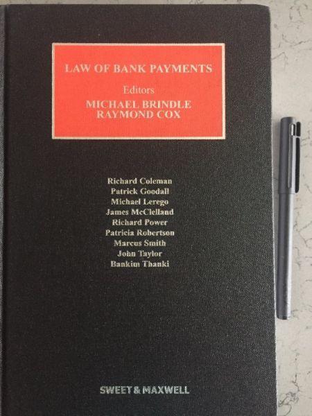 Law of Bank Payments, Michael Brindle & Raymond Cox