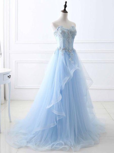Evening gown with train