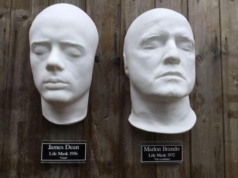 Marlon Brando and James Dean life masks rare Hollywood icons