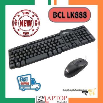 New BCL LK888 Professional USB Keyboard UK Layout and Ergonomic Optical Mouse