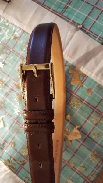 Light brown leather belt
