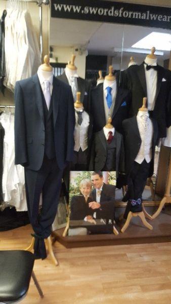 Stock from men's suit hire shop