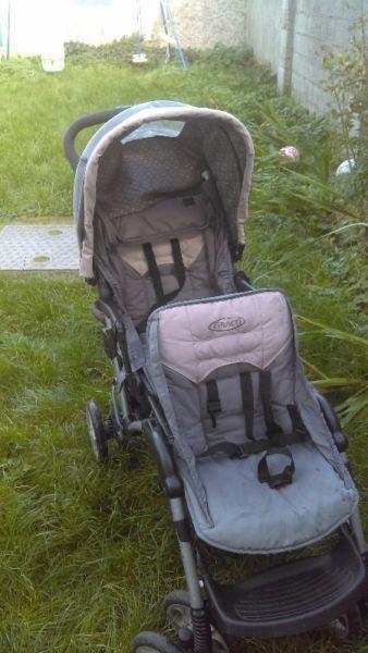 Double pram for sale and free car seat