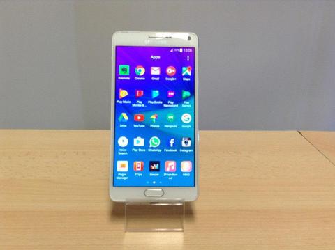 SALE Samsung Galaxy NOTE 4 in WHITE 32GB Unlocked SIM Free Stylus PEN