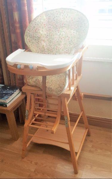 Baby High Chair - wooden