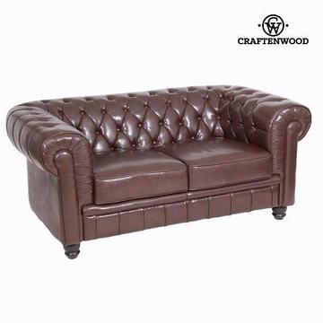 2-SEAT BROWN SOFA BY CRAFTENWOOD