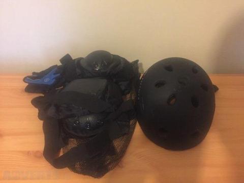 Helmet and knee and elbow guards