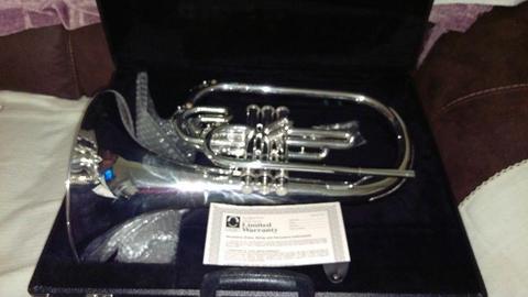 Brand new Marching French Horn - Silver - Made in USA