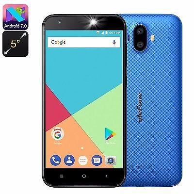 ULEFONE S7 ANDROID SMARTPHONE ANDROID 7.0, 5-INCH DISPLAY, 3G BLUE