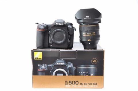 New Nikon D500 20.9MP DX DSLR Camera With 16-80mm VR Lens - 3 Year Warranty
