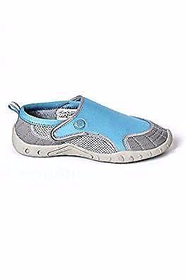 High Style Women's Aqua Water Shoes - Beach Shoes with Velcro closure (Blue, UK 4 Women)