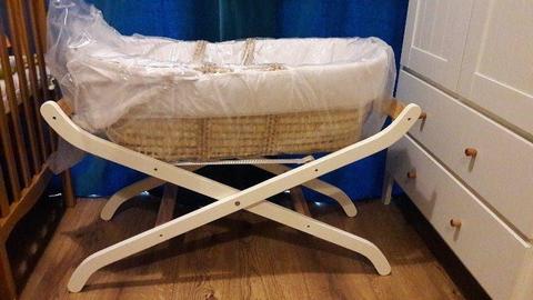 New Moses basket with stand