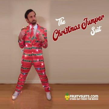 Christmas Jumper Suit & Tie - Perfect for Xmas Jumper Parties - Stand out this Christmas