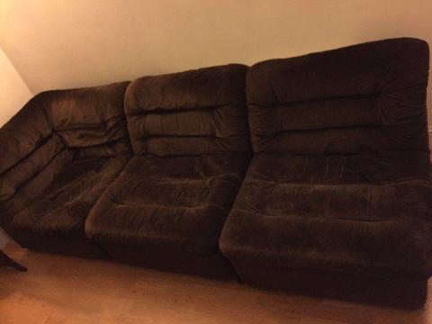 Brown 3 Piece Sofa to give away