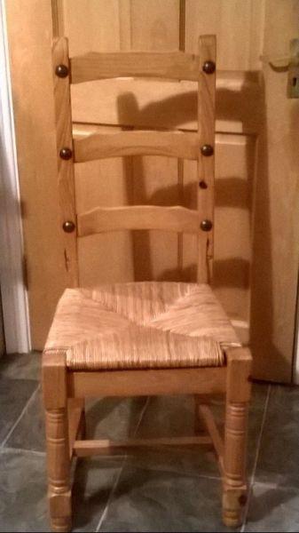 For Sale 6 Solid Pine Kitchen Chairs