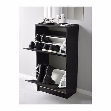 Shoe cabinet with 2 compartment