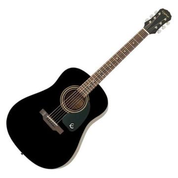 Epiphone black acoustic guitar