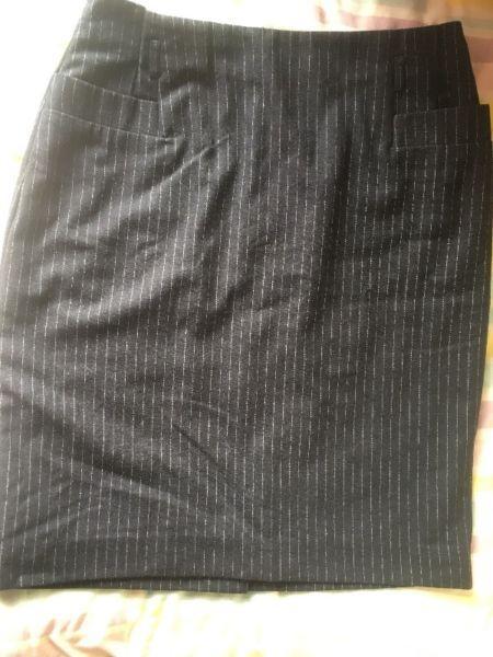 Formal black grey skirt