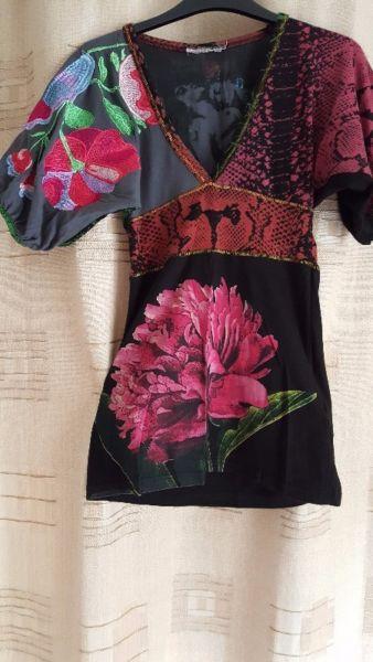 DESIGUAL - Floral embroideryTop Size M