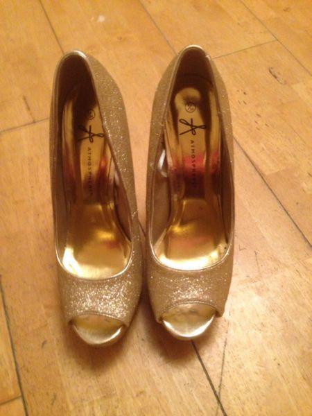 Gold shoes