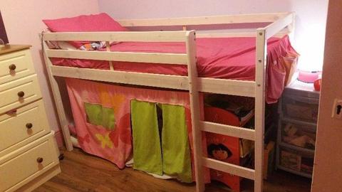 Wood Kidspace Midsleeper Girls Bed