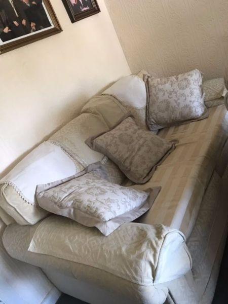 2-seater fabric sofabed for free