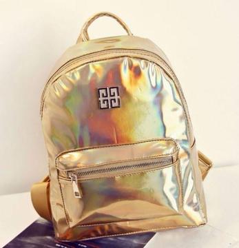 Gold holographic school bag/bagpack, stock clearing, great christmas present