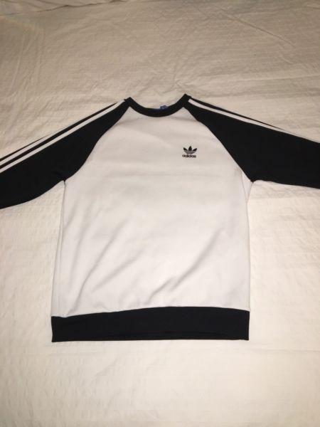 Black and white adidas sweater/jumper