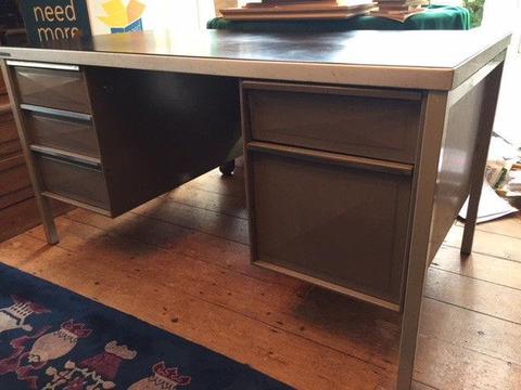 Sturdy Steelcase type desk in good condition, FREE