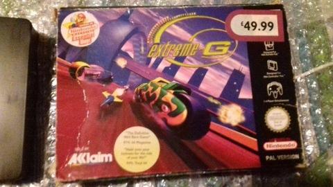 NINTENDO 64 EXTREME G BOXED AND COMPLETE PAL
