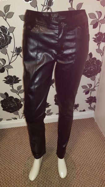Leather Trousers Size 14