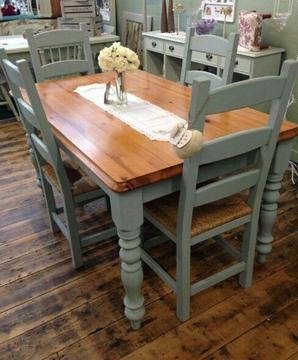 farm house kitchen dining table & chairs