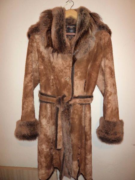 Faux-fir warm winter coat, worn only a few times, in pristine condition