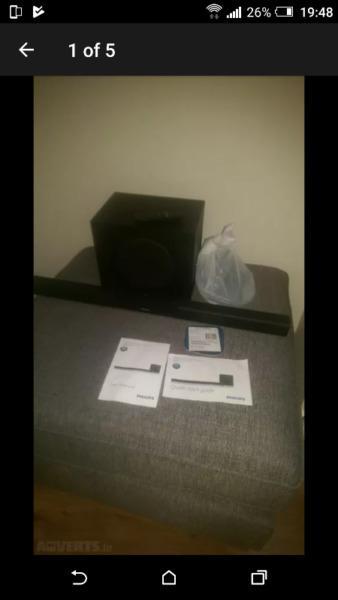 Sound bar and sub woofer