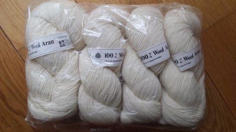 NEW 100% Wool Aran handknitting yarn - 1Kg