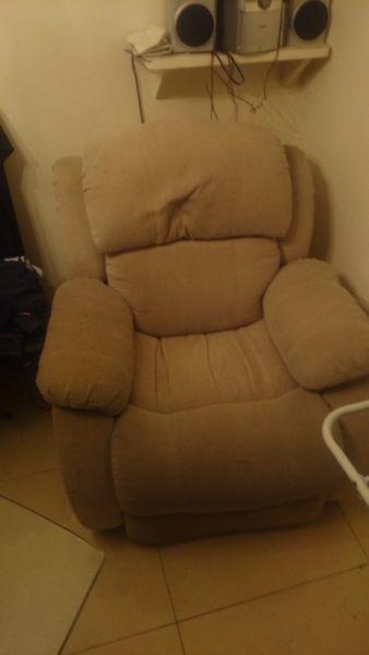 Electric armchair beige