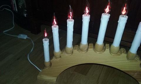 Pine Christmas Candle Bridge with 10 Candle Lights